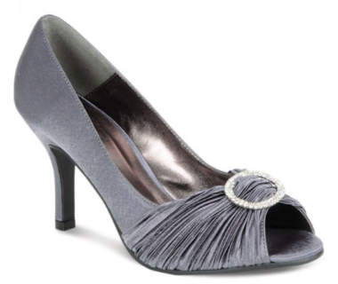 Ladies silver satin shoes