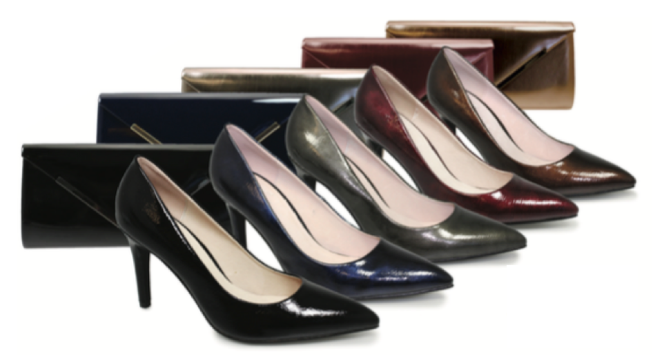 page shoes with matching bag