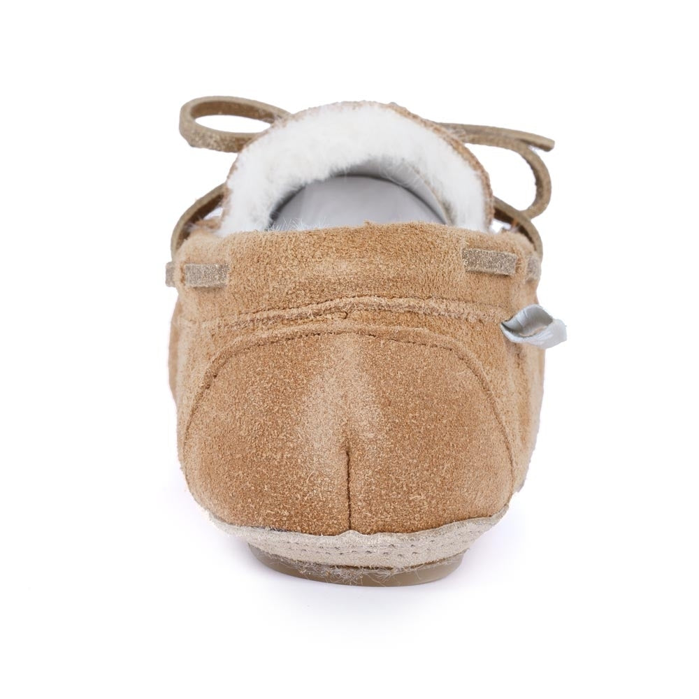 Kids Sadie Junior Suede Moccassin Slipper