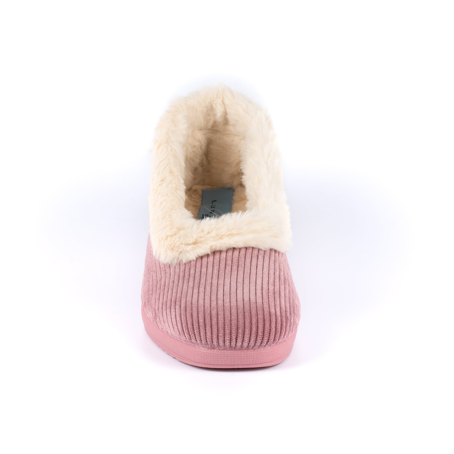 Glynis Heather Fur Trim Wedge Slipper