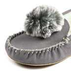 Lazy Dogz Bessie Grey Suede Slipper