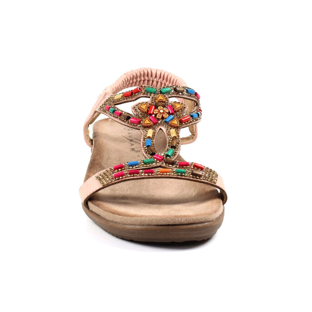 Mariella Pink Beaded Sandal