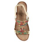 Mariella Beige Beaded Sandal