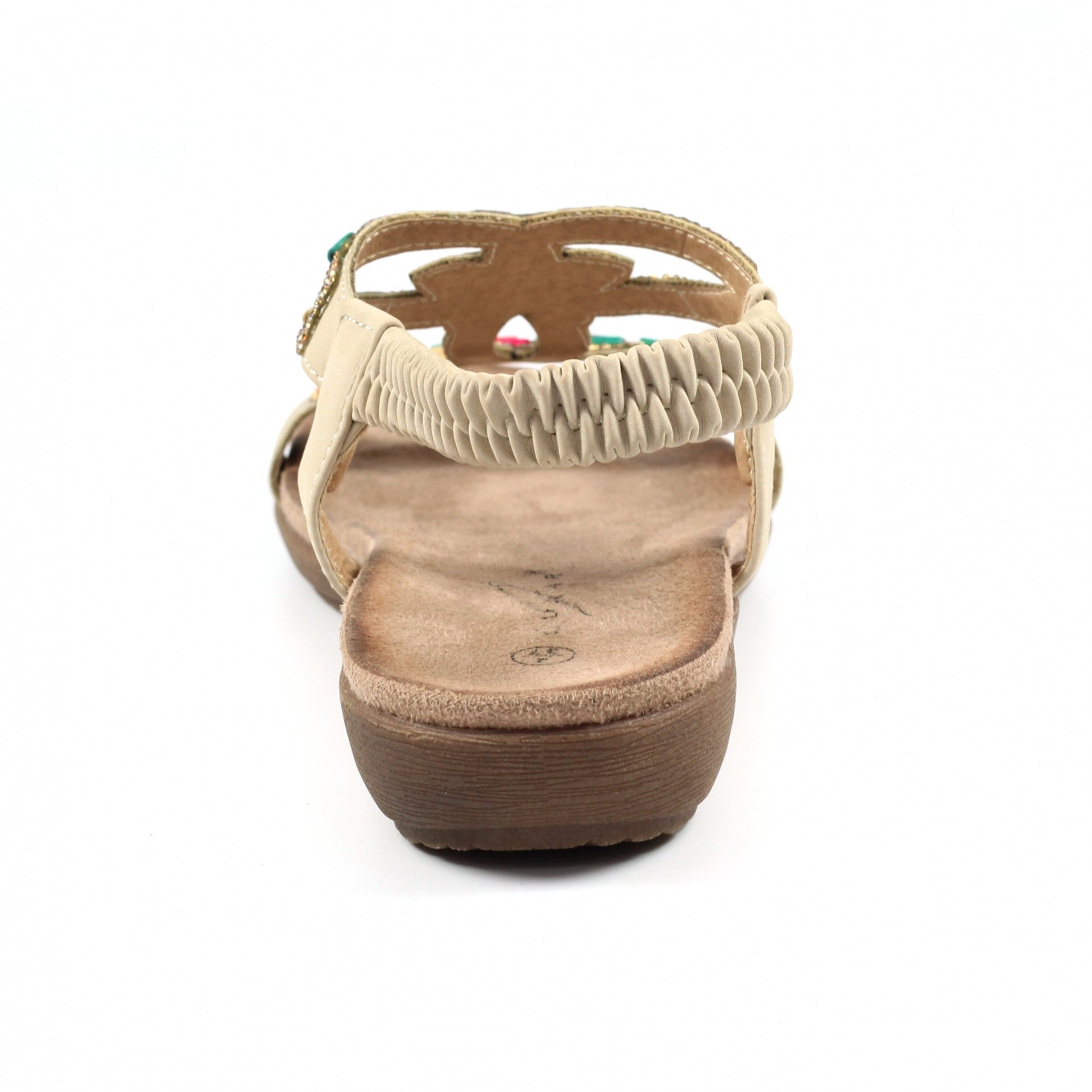 Mariella Beige Beaded Sandal