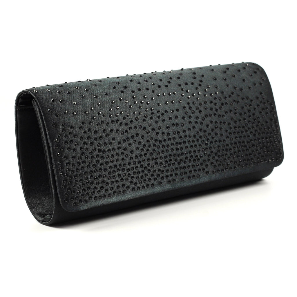 Lucia Black Satin Bag