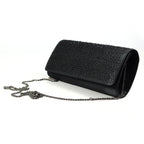 Lucia Black Satin Bag