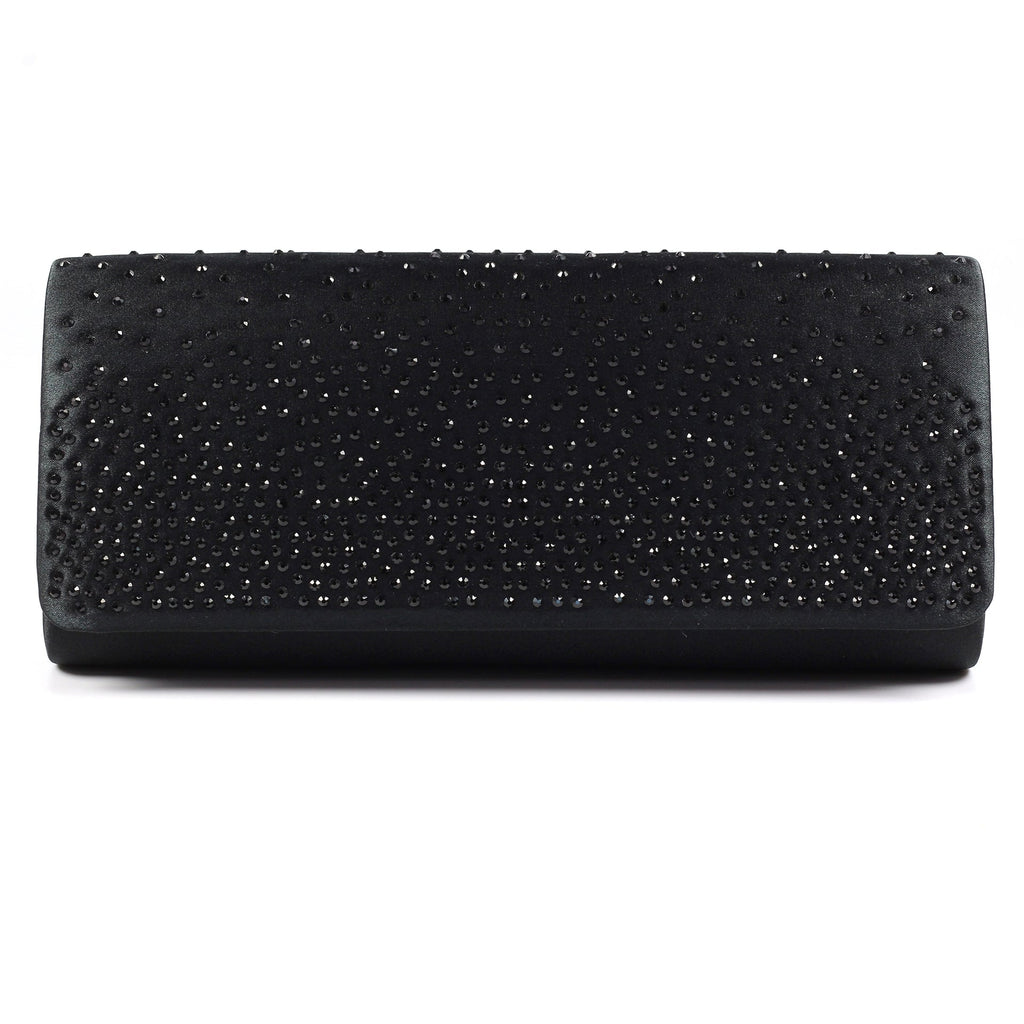Lucia Black Satin Bag