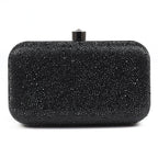 Regal Black Gemstone Clutch