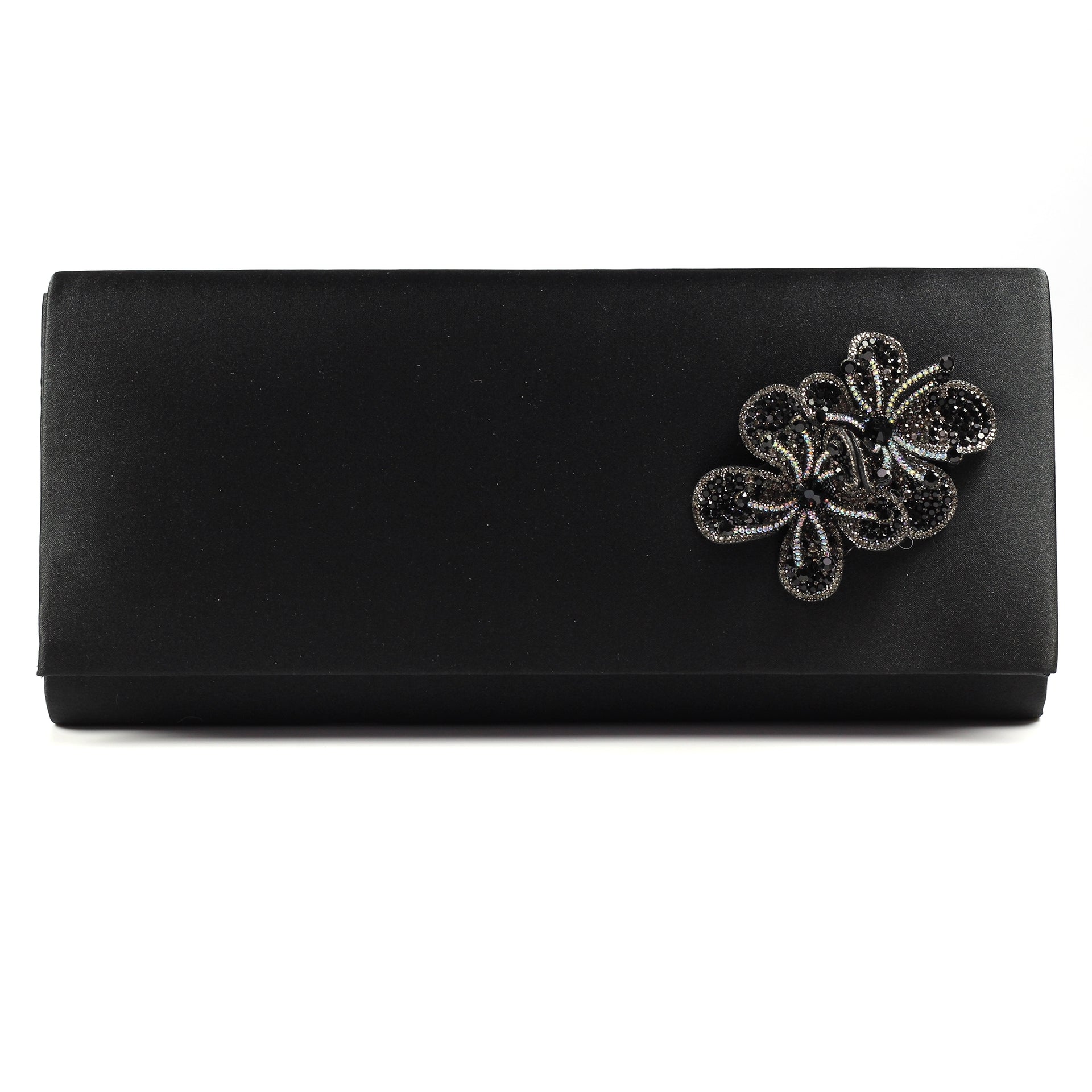 Ankara Black Satin Bag