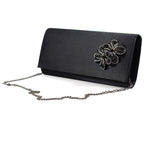 Ankara Black Satin Bag