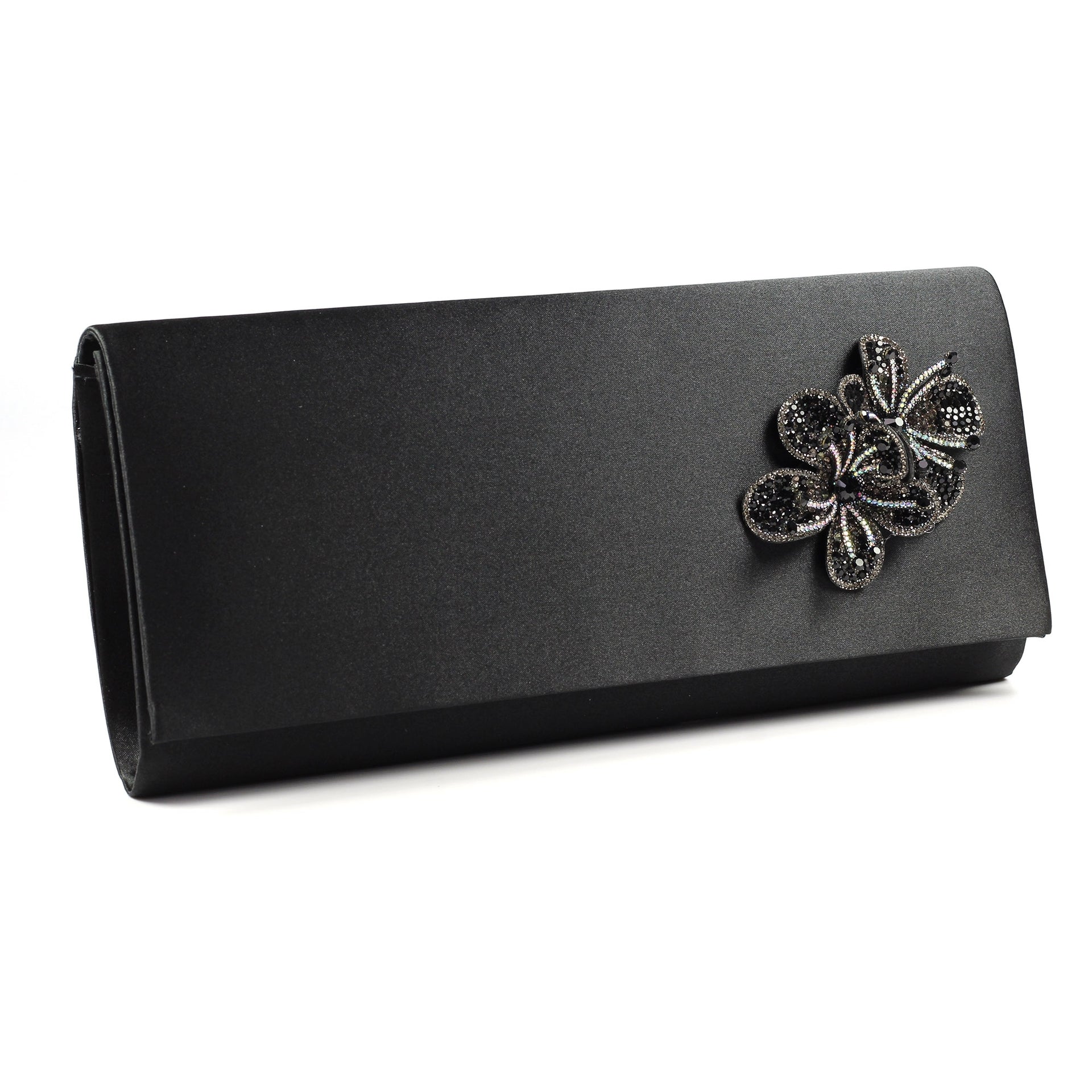 Ankara Black Satin Bag