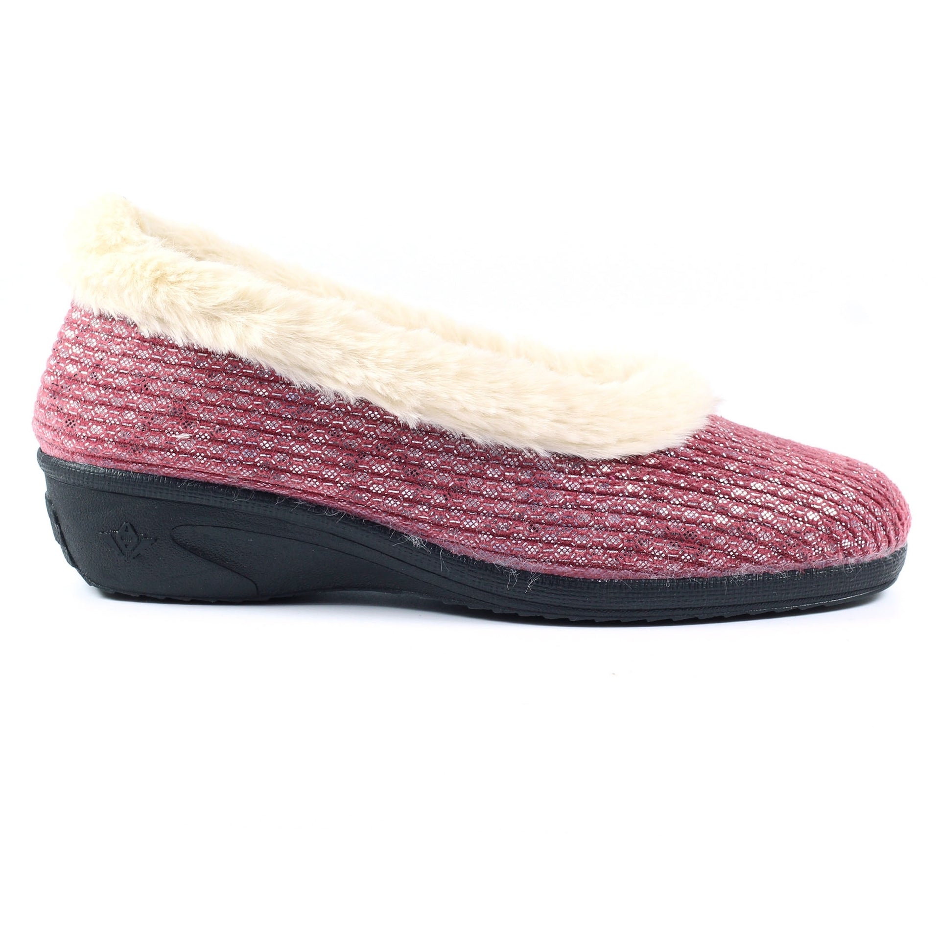 Marlene Burgundy Wedge Slipper