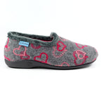 Jolly Grey Heart Full Slipper