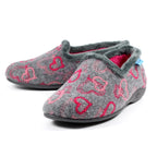 Jolly Grey Heart Full Slipper
