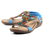 Mariella Blue Beaded Sandal