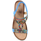 Mariella Blue Beaded Sandal