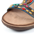 Mariella Blue Beaded Sandal