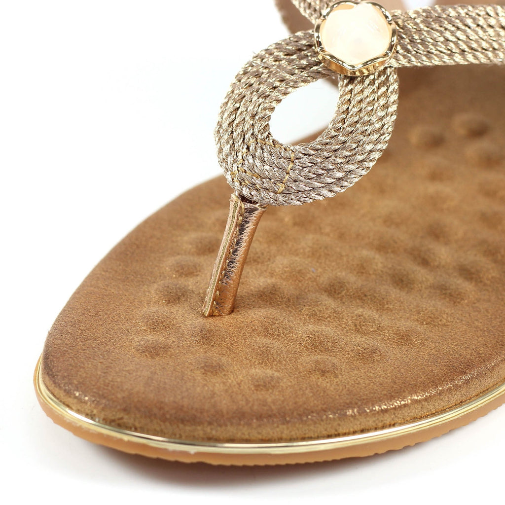 Ezra Rose Gold  Sandal