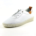 Flamborough White Leather Shoe