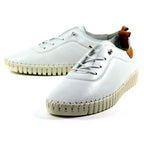 Flamborough White Leather Shoe