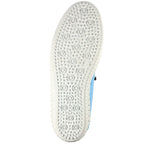 St. Ives Santorini Blue Leather Plimsoll