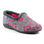 Jolly Grey Heart Full Slipper