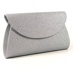 Sariyah Silver Glitter Clutch Bag