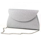 Sariyah Silver Glitter Clutch Bag