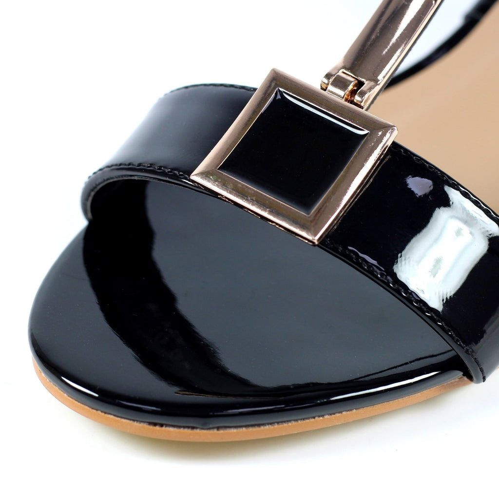 Blaze Black Patent Sandal