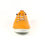 St. Ives Mustard Leather Plimsoll