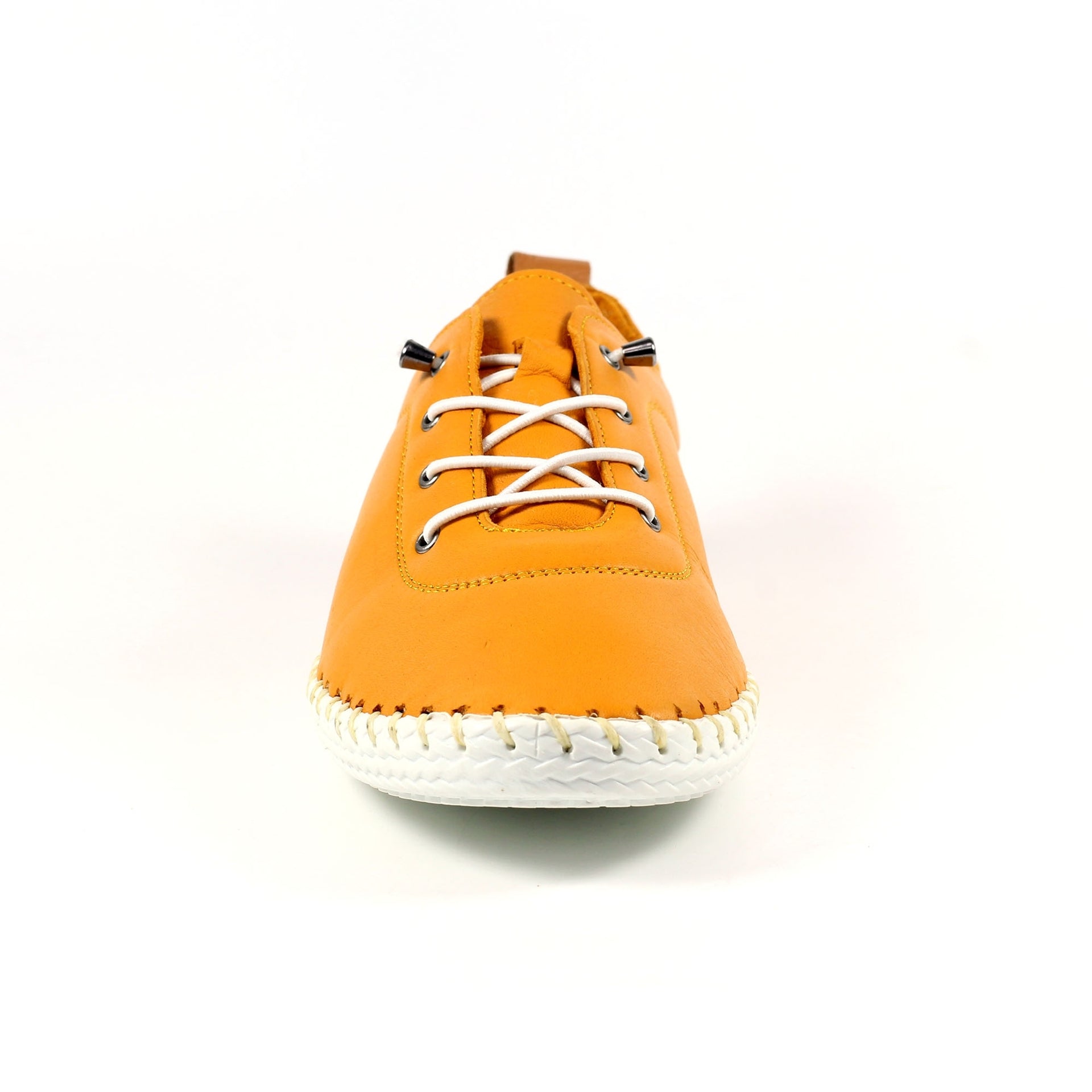 St. Ives Mustard Leather Plimsoll