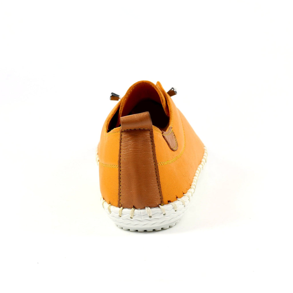 St. Ives Mustard Leather Plimsoll