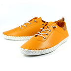 St. Ives Mustard Leather Plimsoll