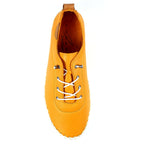 St. Ives Mustard Leather Plimsoll