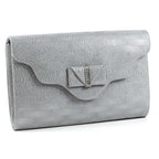 Mira Pewter Clutch Bag