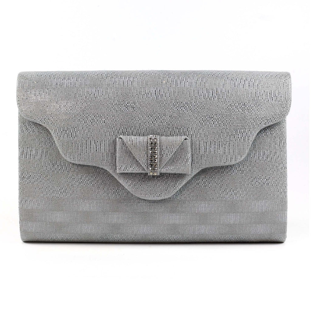 Mira Pewter Clutch Bag