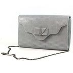 Mira Pewter Clutch Bag