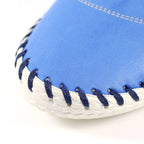 St. Ives Cobalt Blue Leather Plimsoll