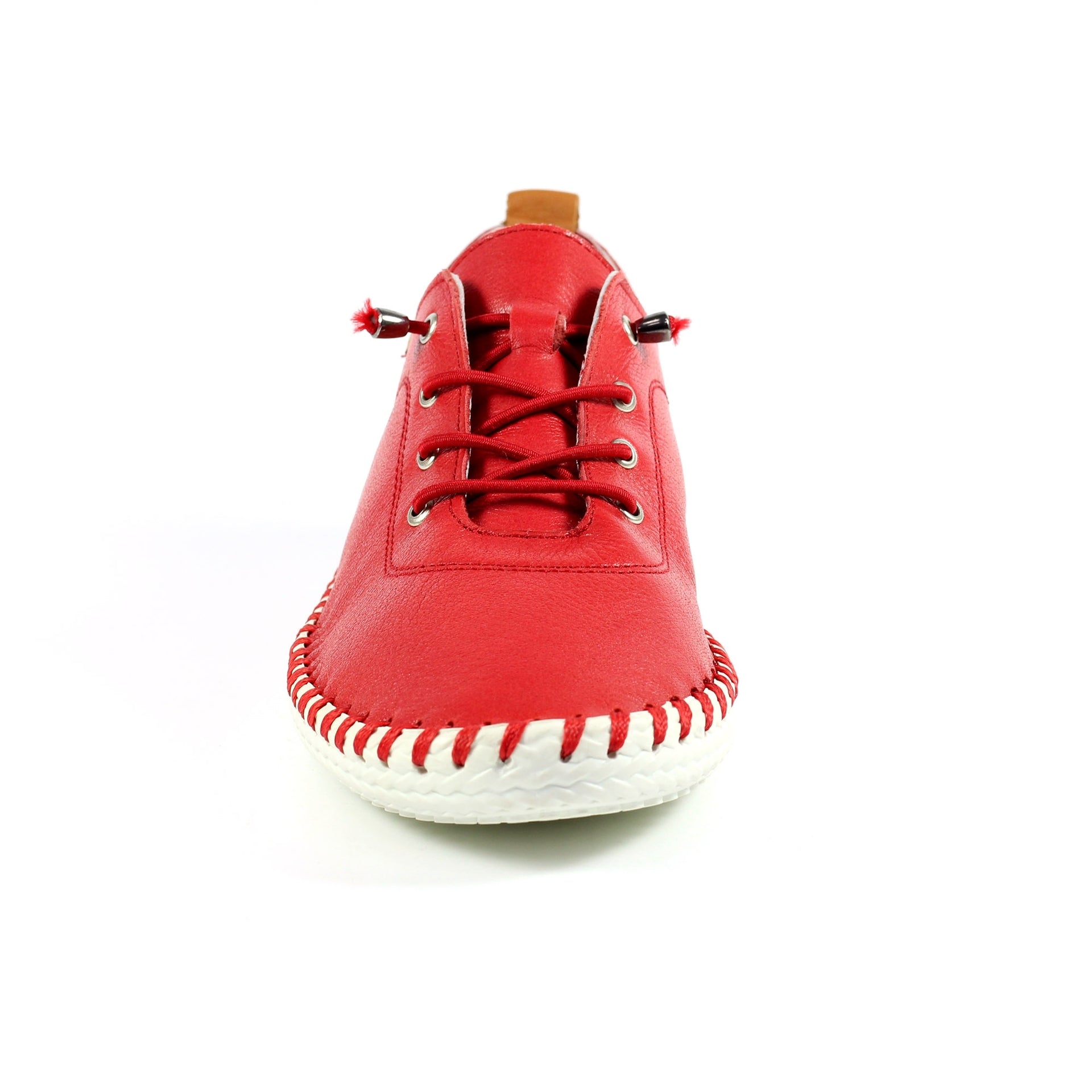 St. Ives Red Leather Plimsoll
