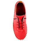 St. Ives Red Leather Plimsoll