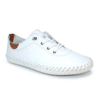 St. Ives White Leather Plimsoll