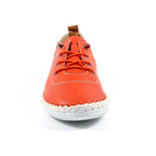 St. Ives Orange Leather Plimsoll