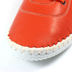 St. Ives Orange Leather Plimsoll
