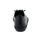 St. Ives Black Sole Leather Plimsoll