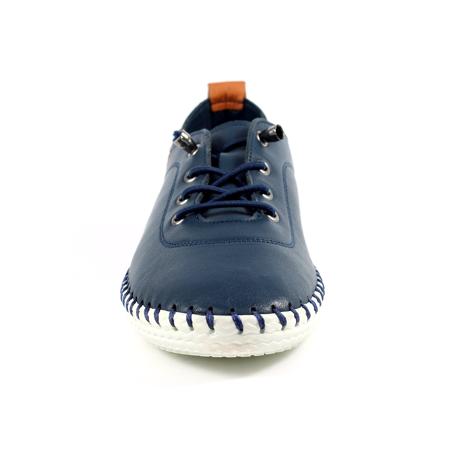 St. Ives Blue Leather Plimsoll