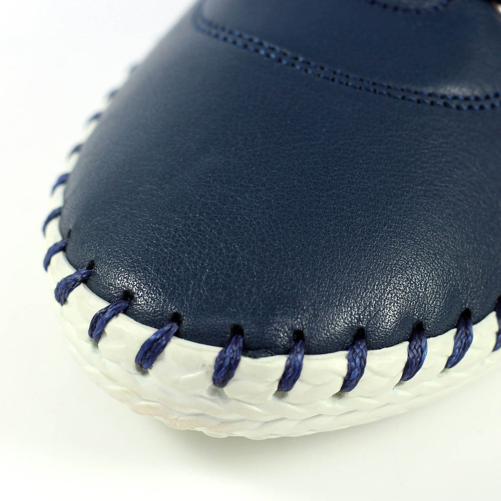 St. Ives Blue Leather Plimsoll