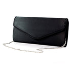 Janelle Black Satin Bag