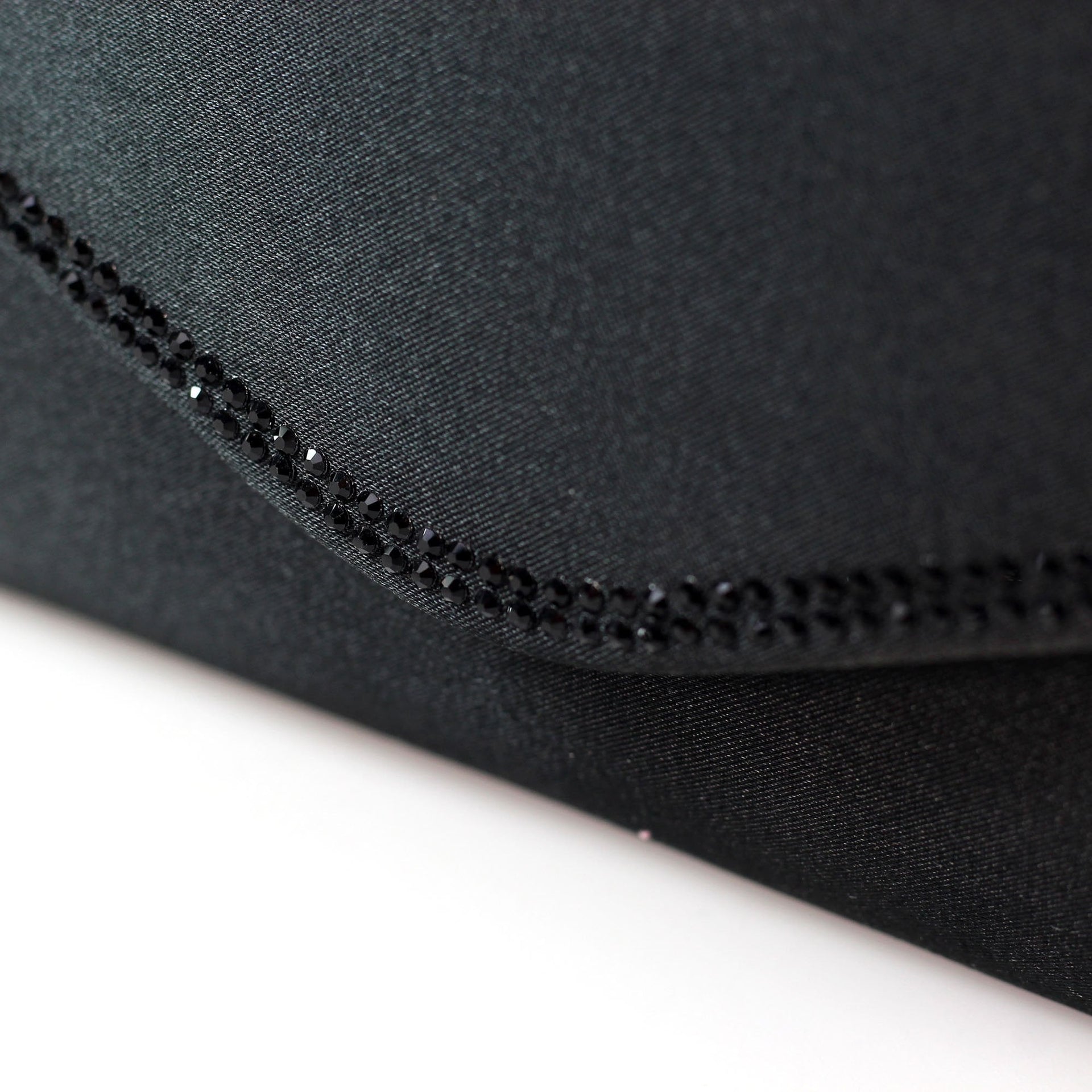 Janelle Black Satin Bag
