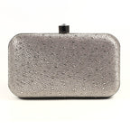 Regal / Rubiya Dark Grey Gemstone Clutch