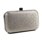Regal / Rubiya Dark Grey Gemstone Clutch